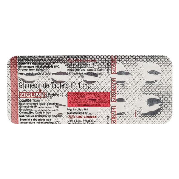 Ziglim 1mg Tablet 10'S - Diabetes-Ant