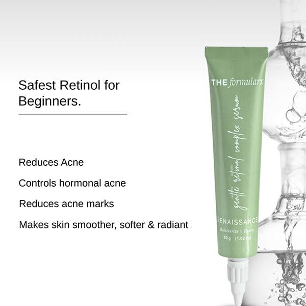 The Formularx Gentle Retinol Night Serum for Acne, Dark Spots, Enlarged Pores & Anti-Aging 30 gm - Face Serum