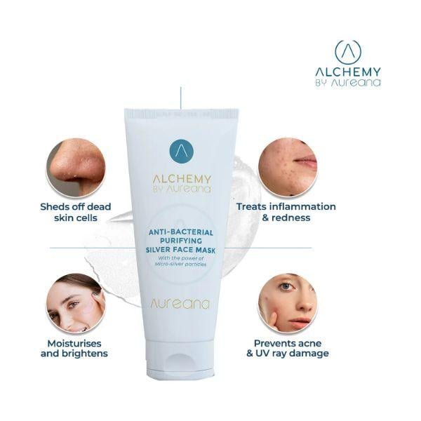 Alchemy By Aureana Anti-bacterial Purifying Silver Face Mask 50 gm - Skin-Treatment