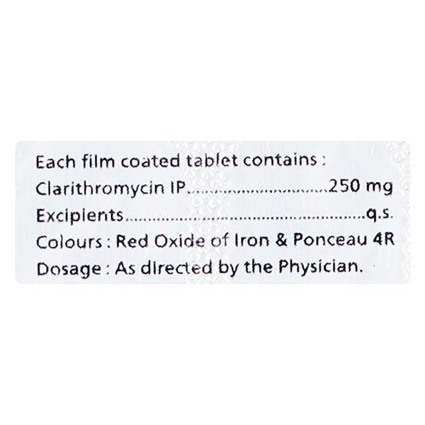 CLARIDAC 250mg Tablet 10's - Bacterial Infections-Mac