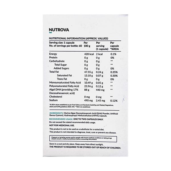 NUTROVA COMPLETE OMEGA 3 GELATIN FREE VEG Capsule 60's - Supplements-Sup