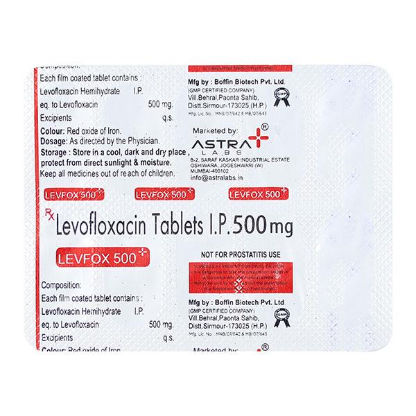 LEVFOX 500mg Tablet 10's - Bacterial Infections-Qui