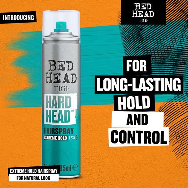 TIGI Bed Head Hard Head Hair for Spray Extreme Hold and Shine Finish 385 ml - Hair Sprays & Mists