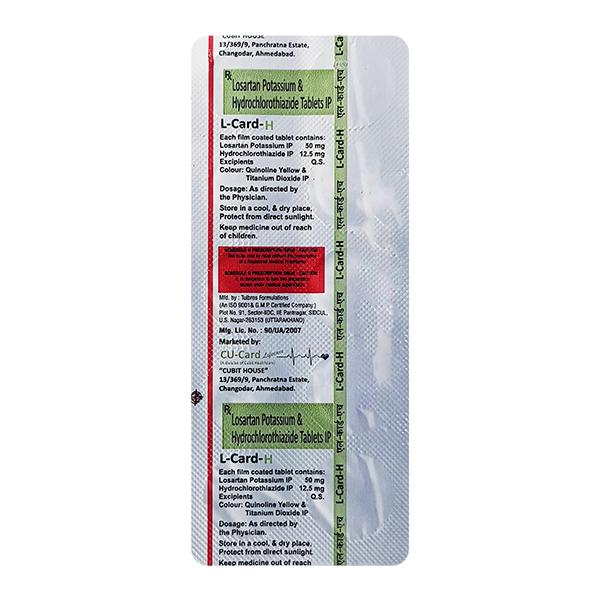 L CARD H Tablet 10's - Hypertension-Ang