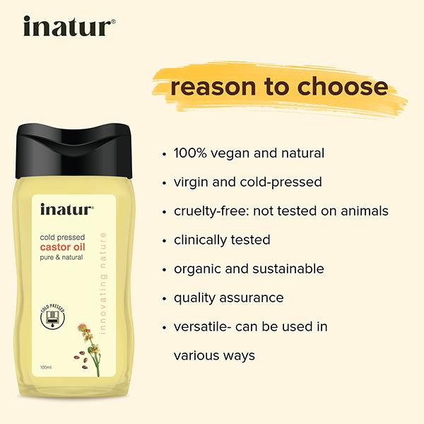 Inatur Natural & Cold Pressed Oil - Castor 100 ml - Massage Oils