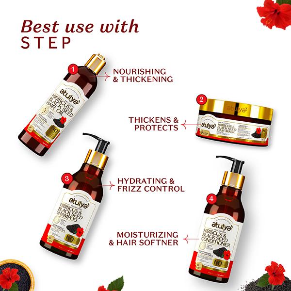 Atulya Hibiscus & Black Seed Hair Mask 15 ml - Hair Masks & Packs