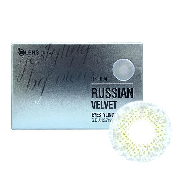 O-Lens Russian Velvet Monthly Coloured Contact Lenses - Blue ( 0.00 ) 1's - Eyecare Lenses