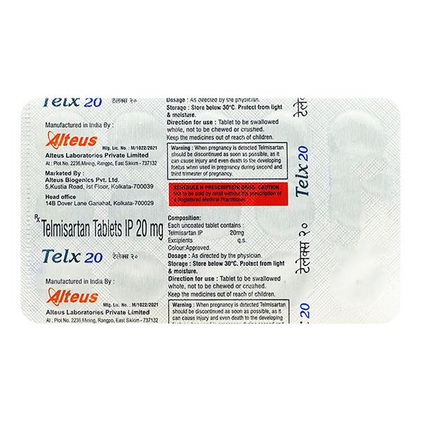 TELX 20 Tablet 15's - Hypertension-Ang