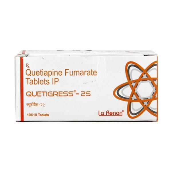 Netmeds | Quetigress 25mg Tablet 10'S