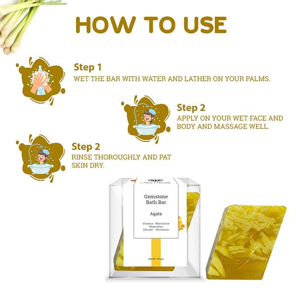 Seer Secrets Agate Gemstone Bath Bar 160 gm - Soaps