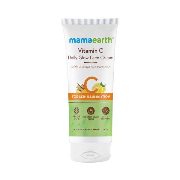 Netmeds | Mamaearth Vitamin C Daily Glow Face Cream With Vitamin C & Turmeric for Skin Illumination 80 gm