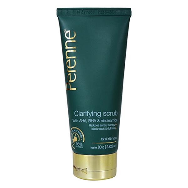 Perenne Clarifying Clay Scrub with AHA BHA Niacinamide 80 gm