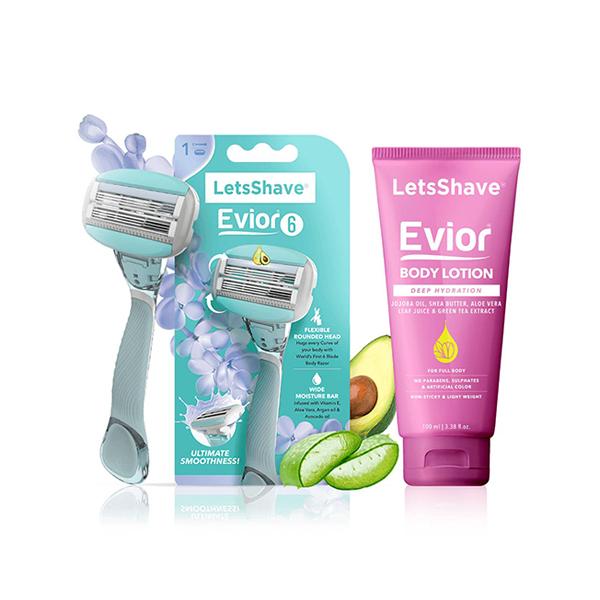 Netmeds | LetsShave Evior 6 Body Razor Kit - Women