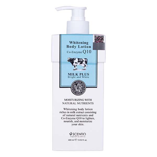 Scentio Milk Plus Organic Whitening Q10 Body Lotion 400 ml