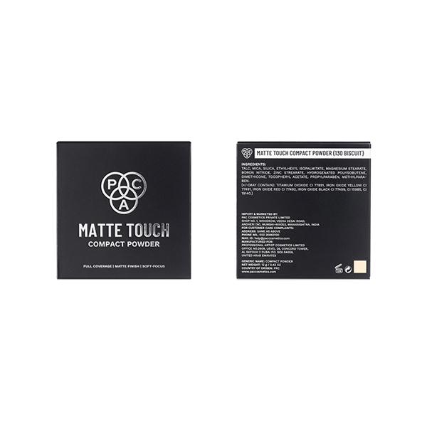 PAC Matte Touch Compact Powder (130 Biscuit) 12 gm - Compact Powder