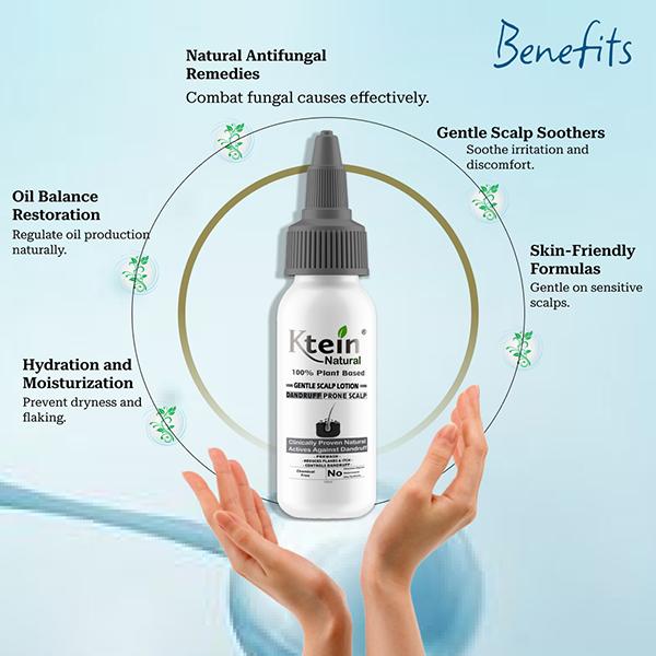 Ktein Natural 100% Plant Based Gentle Scalp Lotion Dandruff Prone Scalp 100 ml - Hair Treatment