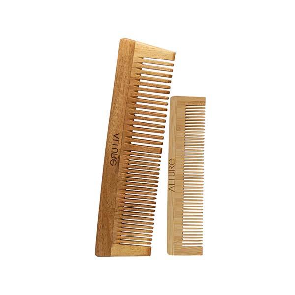 Netmeds | Allure Wooden Neem Comb (CB-01+CR-01) 1's