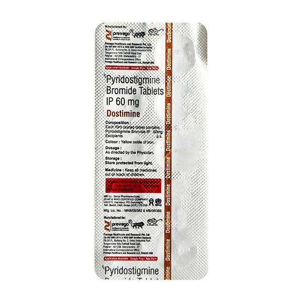 DOSTIMINE 60mg Tablet 10's - Myasthenia Gravis