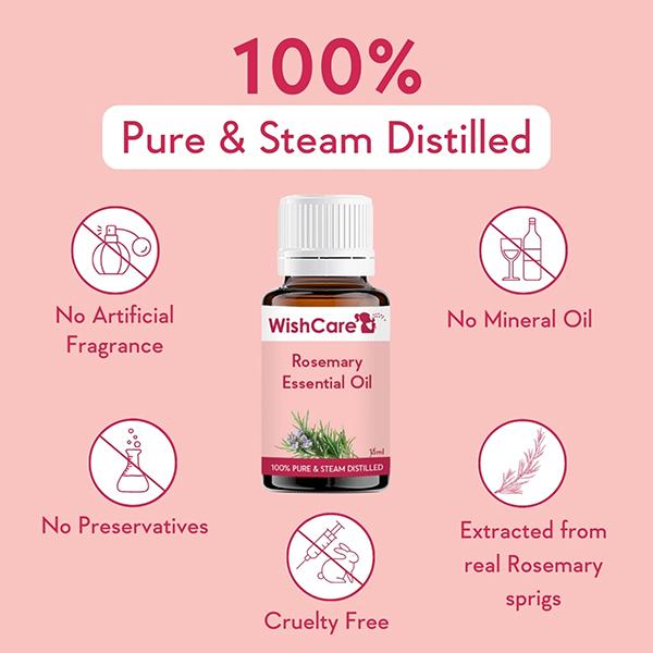 WishCare 100% Pure Rosemary Essential Oil 15 ml - Essential Oils