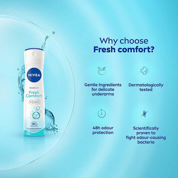 Nivea Deo Fresh Comfort 150ml - Women Deodorants/Roll-Ons