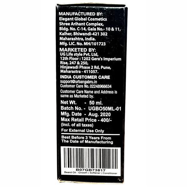 Urbangabru Beard Oil -Growth Softener Conditioner 100 % Natural 50 gm - Beard Oil