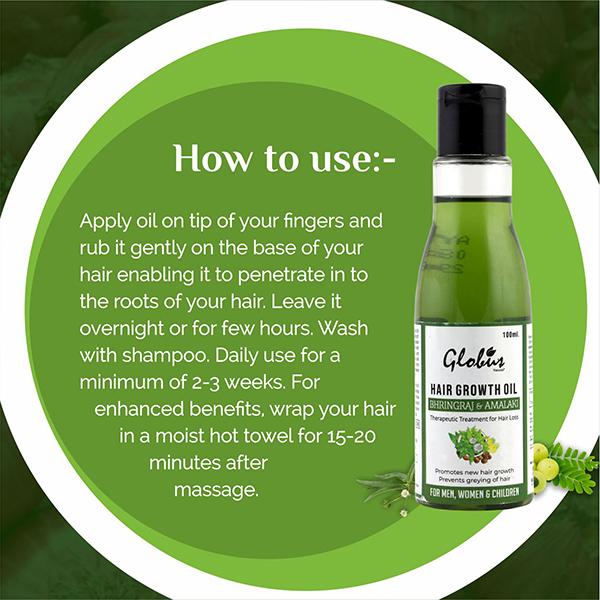 Globus Naturals Bhringraj & Amalaki Hair Growth Oil 100 ml - Hair Oils