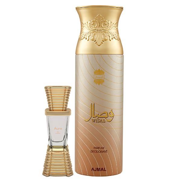 Ajmal Aura Concentrated Perfume Oil Floral Fruity And Wisal Deodorant Floral Musky Fragrance 210 ml - Perfumes (Edt/Edp)