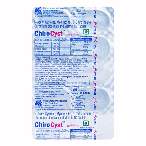 Chirocyst Vanilla Flavour Tablet 10'S - Supplements-Vam