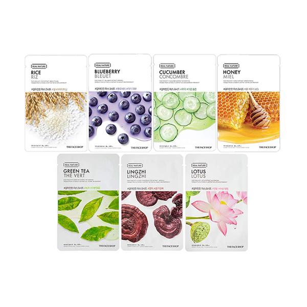 The Face Shop Unisex Instant Non-Sticky Moisturising Face Masksheet (Pack Of 7)