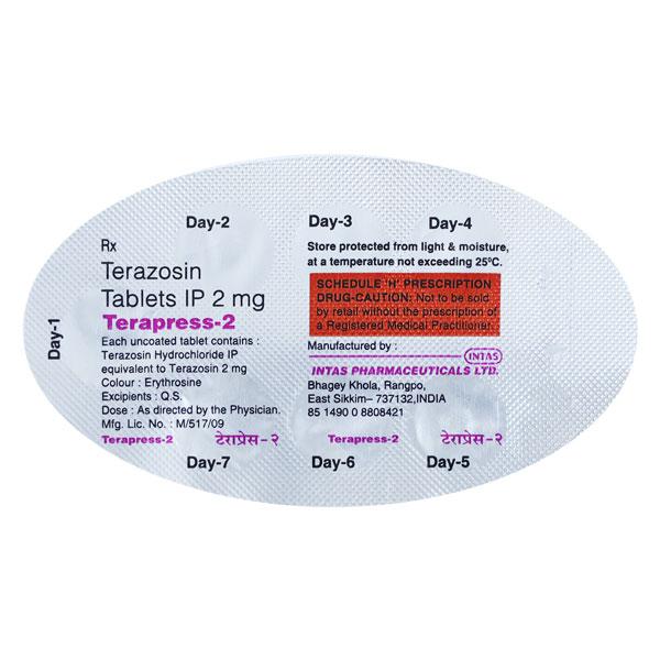 Terapress 2mg Tablet 7'S - Hypertension-Oah