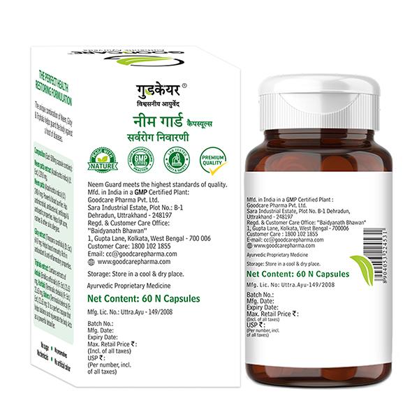 Goodcare Neem Capsule 60's - Pure Herbs