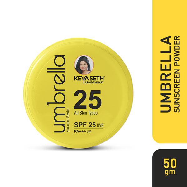 Keya Seth Aromatherapy Umbrella Sunscreen Powder - SPF 25 UVB PA+++ UVA 50 gm - Body Sunscreen