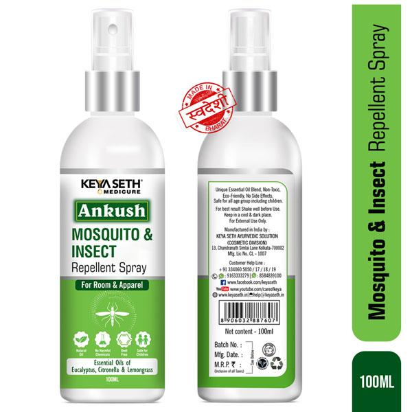 Netmeds | Keya Seth Medicure Ankush Mosquito & Insect Repellent Spray for Room & Apparel 100 ml