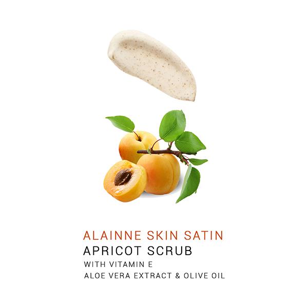 Alainne Skin Satin Apricot Face and Body Scrub 60 gm - Scrubs & Exfoliants