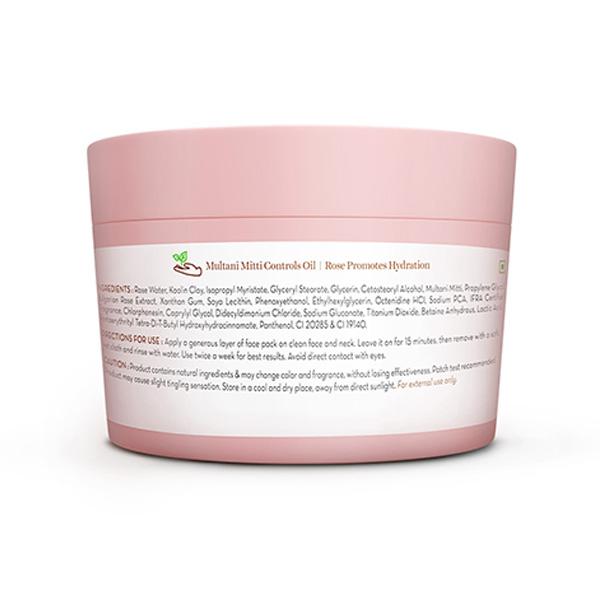 Mamaearth Multani Mitti Oil Balance Face Pack Multani Mitti & Bulgarian Rose Normal Oily Skin 200 gm - Face Packs