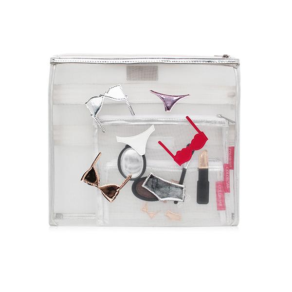 Colorbar Mesh Pouch - (Set Of Three) 1's - Makeup Bags & Cases