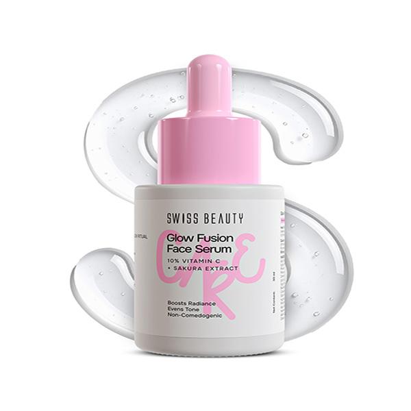 Netmeds | Swiss Beauty Care Glow Fusion Face Serum, Bright & Glowy, 10% Vitamin C & Sakura Extract 30 ml