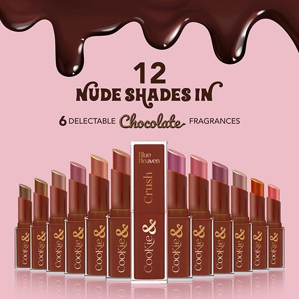 Blue Heaven Cookie & Crush Chocolate-Flavored Soft-Matte Lipstick, Butterscotch Swirl 3.4 gm - Lipsticks