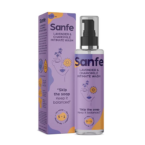 Netmeds | Sanfe 3 in 1 Intimate Wash - Lavender & Chamomile 100 ml