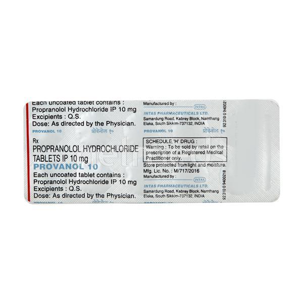 Provanol 10mg Tablet 10'S - Hypertension-Bet