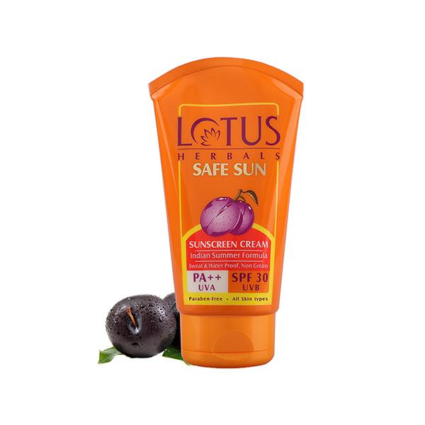 Netmeds | Lotus Herbals Safe Sun Sun Block Cream Pa++ Spf-30 50 Gm