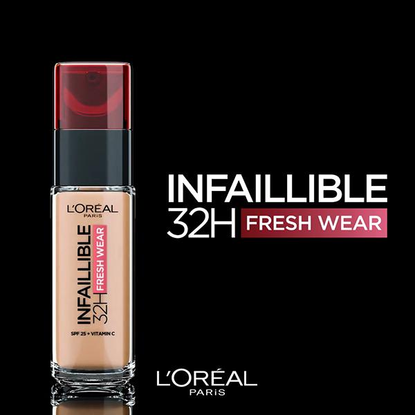 L'Oreal Paris Infallible 24H Fresh Wear Foundation, 260 Golden Sun 30 Gm - Foundation