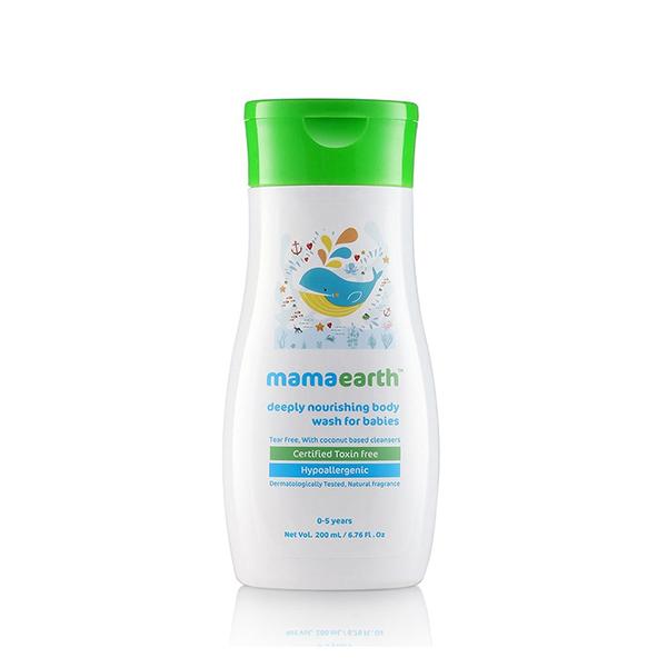 Netmeds | Mamaearth Deeply Nourishing Body Wash for Babies Tea Tree, with Coconut Based Cleanser 200 ml
