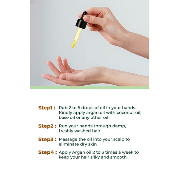 Organic Harvest Cold Pressed Pure Argan Oil of Morocco, For Healthy Hair & Skin Luminosity-Unbleached & Unrefined-Sulphate & Paraben free 30 ml - Hair Oils