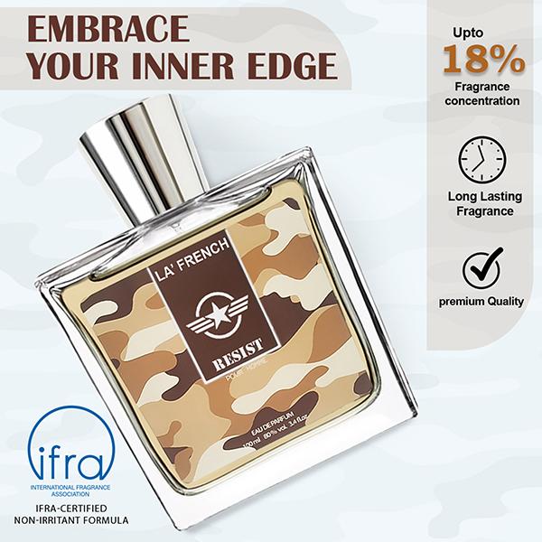 La French Resist Eau De Perfume for Men 100 ml - Men Perfumes (Edt/Edp)