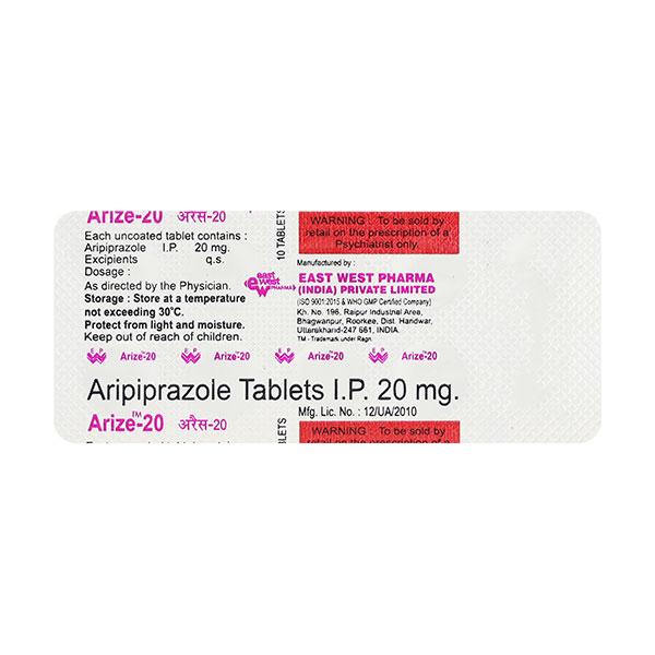 Arize 20mg Tablet 10'S