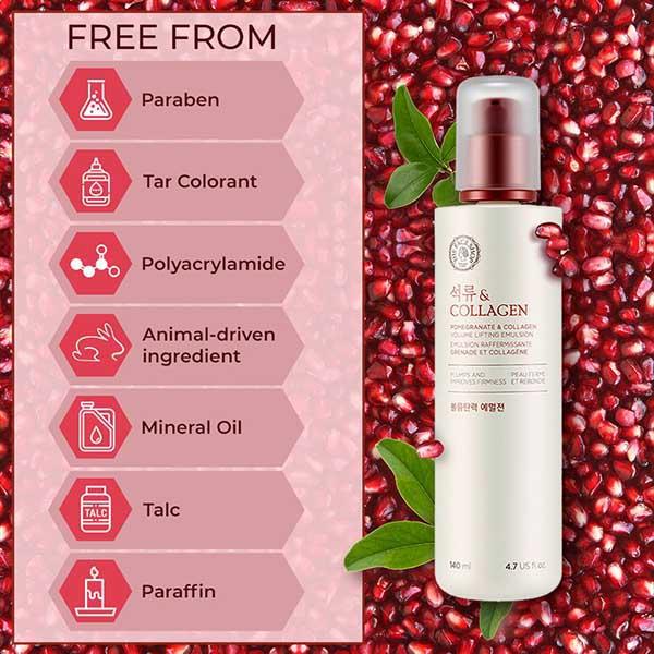 The Face Shop Pomegranate And Collagen Volume Lifting Emulsion 140 Ml - Face Serum