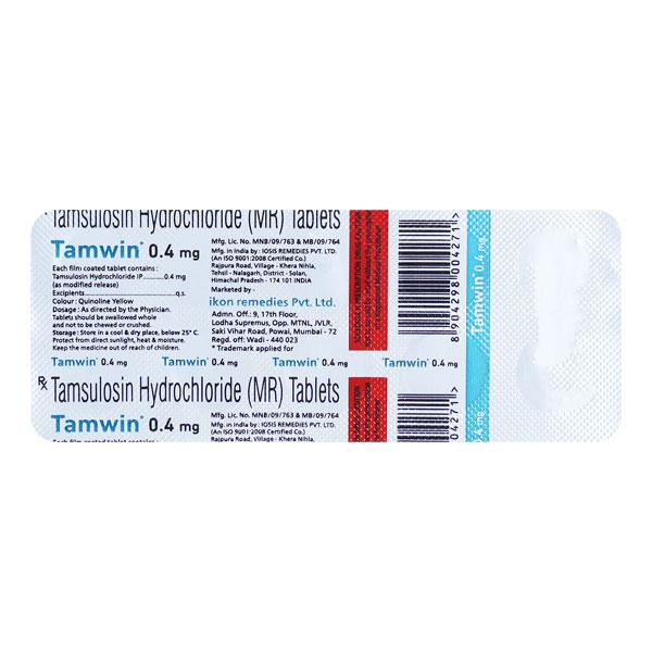 TAMWIN 0.4 MG Tablet 10's - Bladder And Prostate Disorders-Dru
