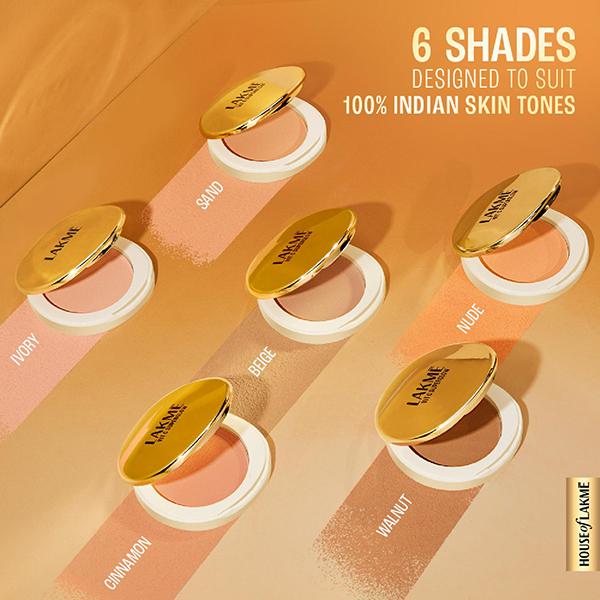 Lakme Makeup+Skincare Vitc Superglow Skin Perfecting Compact Ivory10 8 gm - Compact Powder