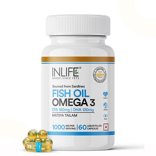 Netmeds | INLIFE Omega 3 Fish Oil 1000 mg Capsules 60's
